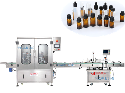 卡盘式灌装旋盖贴标生产线